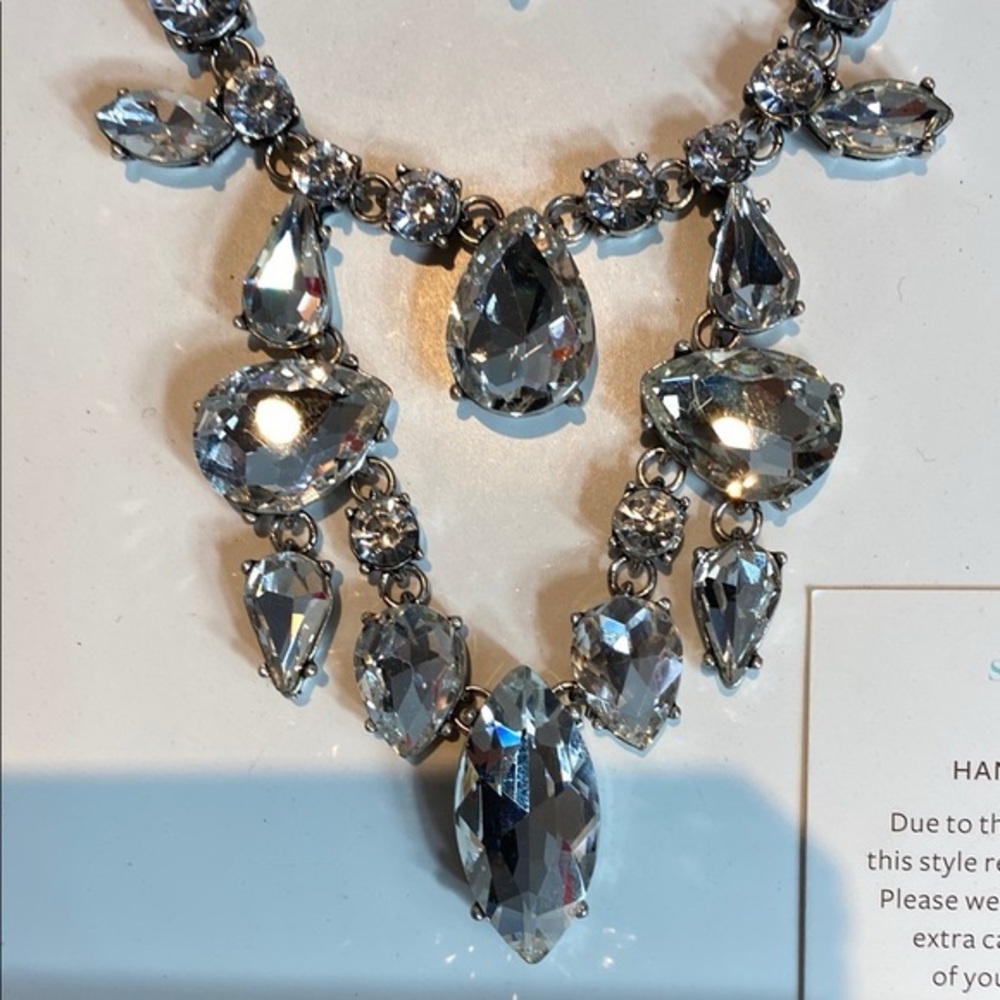Stella &Dot NIB Statement Necklace Rhinestone - The Neon Dream